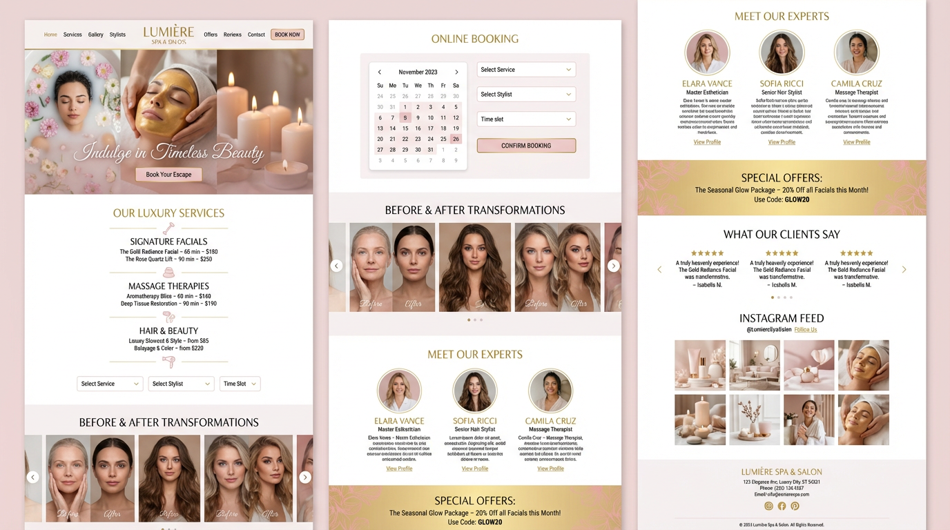 Beauty Salon website