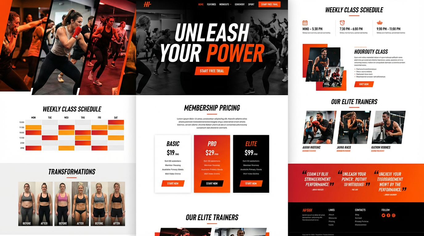 Fitness Studio website