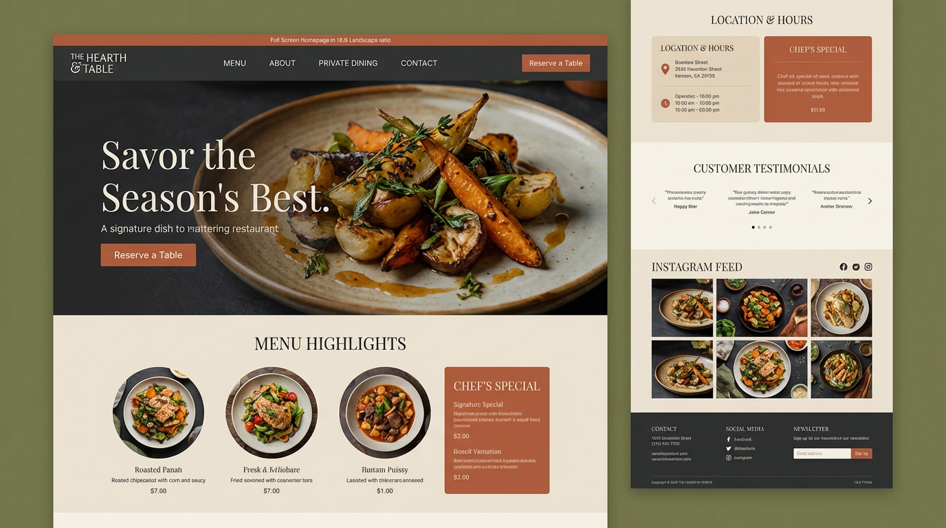 Restaurant website